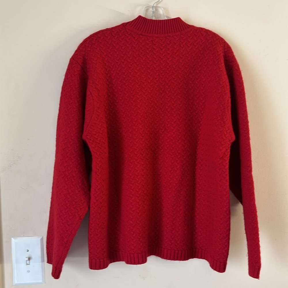Alex Cannon Rowayton Wool Blend Red Ribbed Crew Neck Sweater Size XXL - Picture 4 of 10